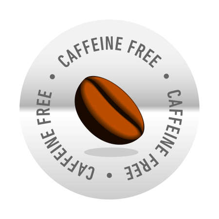 Caffeine free vector logo icon design badgeのイラスト素材