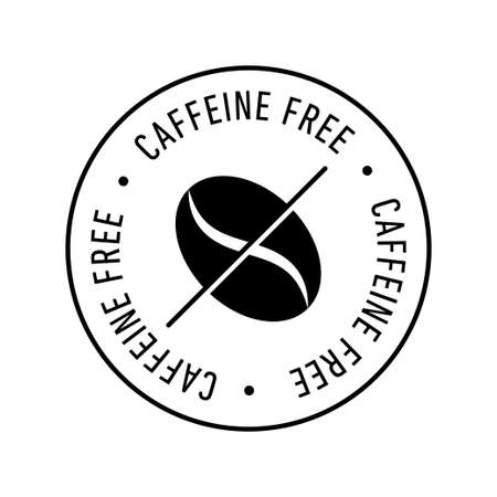 Caffeine free vector logo icon design badgeのイラスト素材
