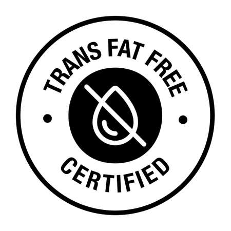 Trans fat free vector icon badge logo designのイラスト素材