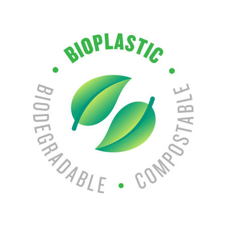 Plastic free vector product logo icon badge illustration designのイラスト素材