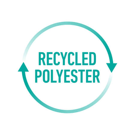 Made with 100% recycled materials vector icon logo badgeのイラスト素材