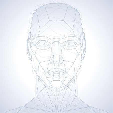 Artificial intelligence AI concept background banner, big data analytics technology, deep learning.のイラスト素材