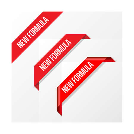 New innovative and improved formula product label packaging vector icon badgeのイラスト素材