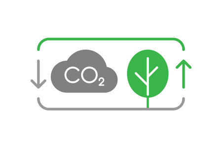 Carbon Capture and Sequestration vector icon illustration conceptのイラスト素材