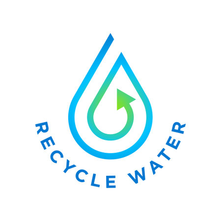 Recycle water isolated vector icon badge logoのイラスト素材