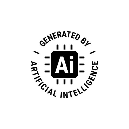 Vector icon for Artificial intelligence generated contentのイラスト素材