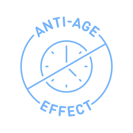 Anti aging formula cosmetics vector badge logo iconのイラスト素材