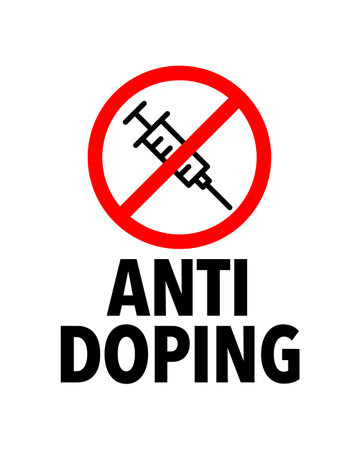 Anti doping vector sign logo icon badgeのイラスト素材