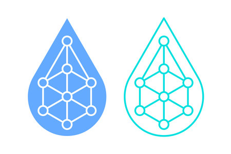 Hyaluronic Acid vector icon logo badge concept designのイラスト素材
