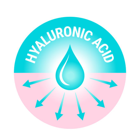 Hyaluronic Acid vector icon logo badge concept designのイラスト素材