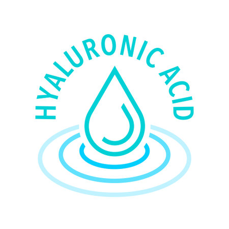 Hyaluronic Acid vector icon logo badge concept designのイラスト素材