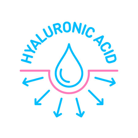 Hyaluronic Acid vector icon logo badge concept designのイラスト素材