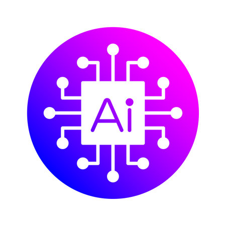 Artificial intelligence vector icon logo