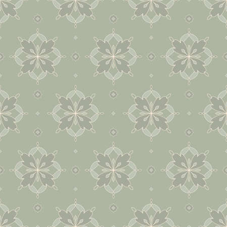 Seamless repeating motif pattern in shades of green.