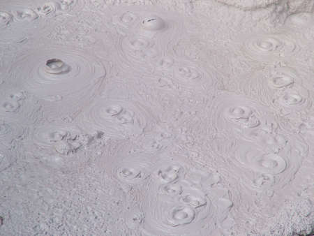 Hot boiling thermal mud in New Zealand