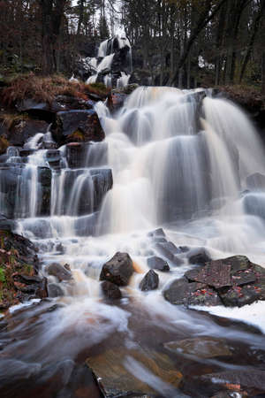 Beautiful waterfall in the forest.の写真素材