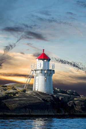 Lighthouse S: âât olof lower outside SkÃ¤rhamn, BohuslÃ¤n, Sweden.の写真素材