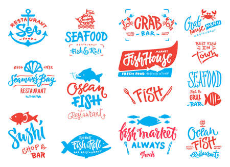 Seafood icons setのイラスト素材