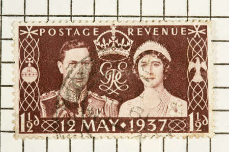 King George VI coronation stampのeditorial素材