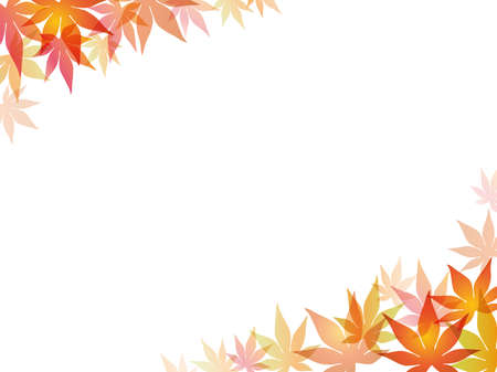A maple leaf frame/background, vector illustration.のイラスト素材