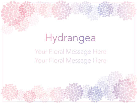 Hydrangea frameのイラスト素材