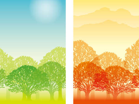 Two forestのイラスト素材