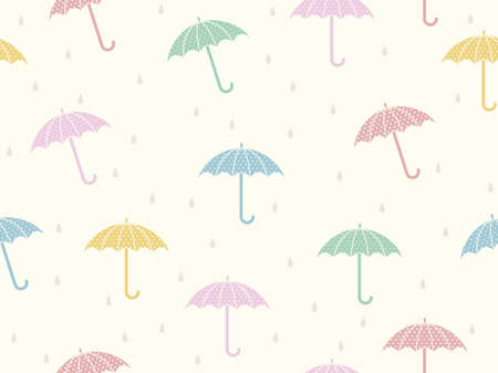 A vector umbrella background illustration.のイラスト素材