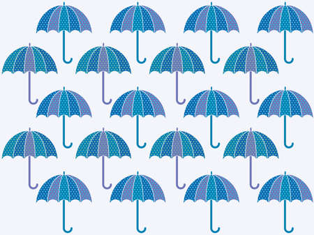 A vector umbrellas background illustration.のイラスト素材