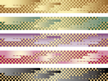 A set of five Japanese patterns.のイラスト素材