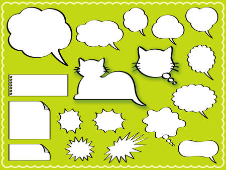 A set of various vector speech balloons.のイラスト素材