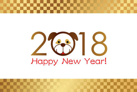 2018 A New Years card template, vector illustration. 2018 A New Years card template, vector illustration.