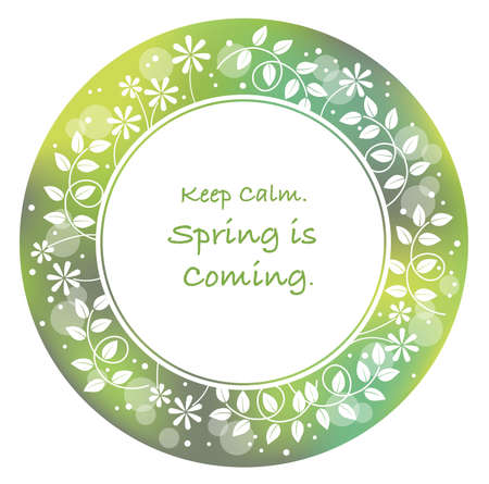 Abstract circular springtime frame, vector illustration.のイラスト素材
