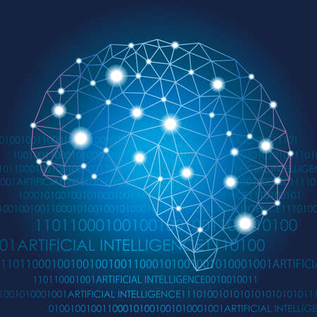 Artificial Intelligence concept, vector illustration.のイラスト素材