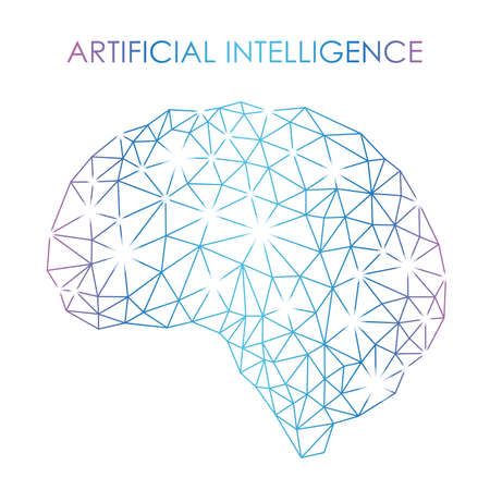 Artificial Intelligence concept, vector illustration.のイラスト素材