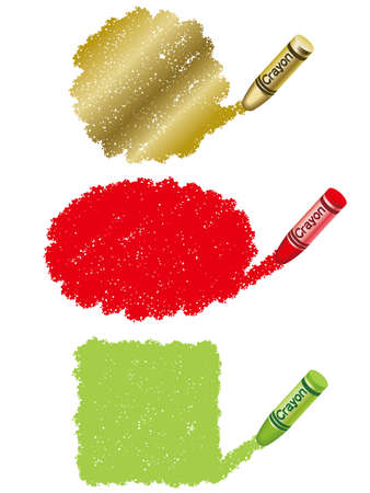 A set of three crayon daub background illustrations.のイラスト素材