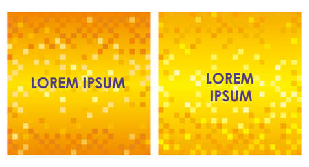 Set of square backgrounds with polygon texture, vector illustrations.のイラスト素材