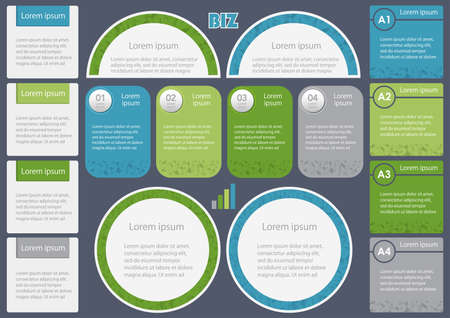 Set of assorted inforgraphic templates, vector illustration.のイラスト素材