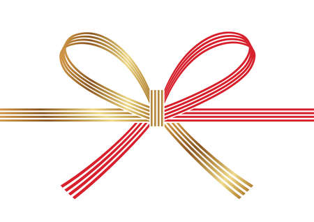 Mizuhiki - Japanese decoration strings - for New Yearâs greeting cards, vector illustration.のイラスト素材