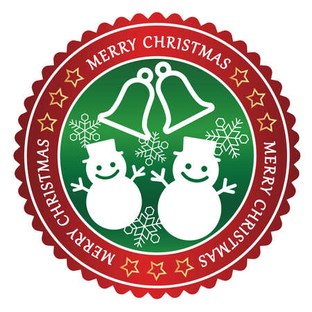 Christmas badge/label, vector design element.のイラスト素材