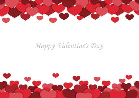 Valentineâs Day seamless vector background illustration with text space. Horizontally repeatable.のイラスト素材