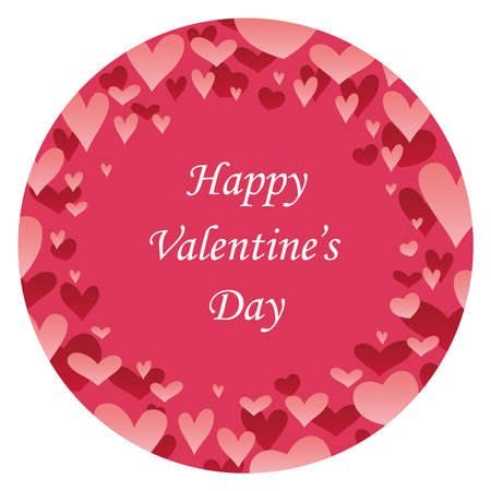 Valentineâs Day abstract round background with text space, vector illustration.のイラスト素材