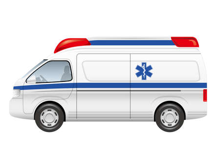Ambulance vector illustration isolated on a white background.のイラスト素材