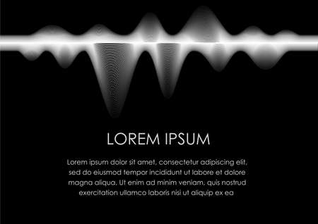 Abstract seamless background with wavy lines and text space, vector illustration. Horizontally repeatable.のイラスト素材