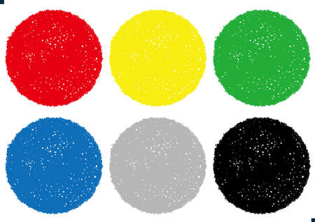 Set of crayon texture backgrounds, vector illustration.のイラスト素材
