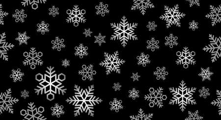 Seamless vector snow background illustration. Horizontally and vertically repeatable.