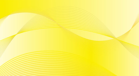 Abstract Vector Background Illustration With Yellow Wavy Lines.のイラスト素材