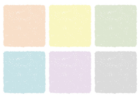 Vector Crayon Texture Background Set In Pastel Colors Isolated On A White Background.のイラスト素材