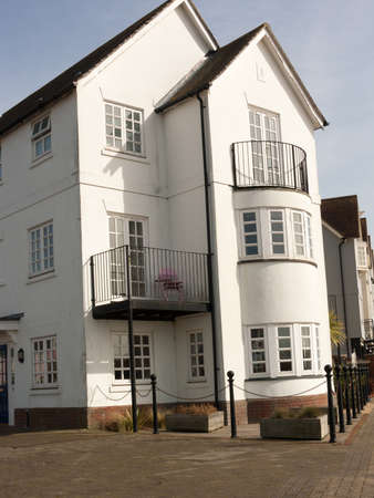 A luxury looking house down at the waterfront of Wivenhoe.の写真素材