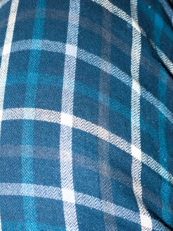 up close pattern and texture of blue and white striped pjs pajamas; England; UK