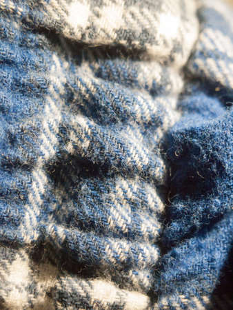 close up of blue and white fabric texture pajamas; essex; england; ukの写真素材